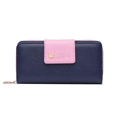 

LKX Fashion Ladies Purses Brand Wallet Women Long Zipper Coin Purse Women Wallets Pu Leather Card Holder Colorful Clutch Female