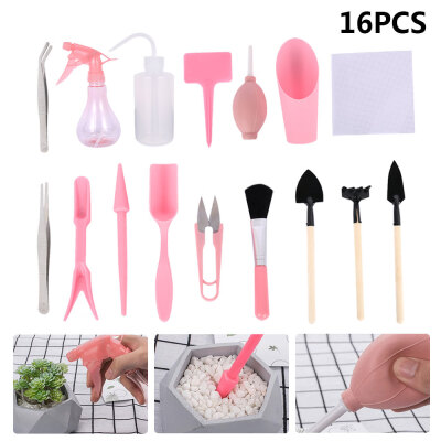 

Willstar 16 Pcs Succulent Plants Tools Mini Garden Hand Tools Set Fairy Garden Tools Kit