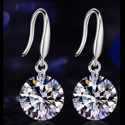 

Clear Cubic Zirconia CZ Crystal Dangle Drop Earrings for Women Fashion Jewelry Valentines Day Gift WHC50