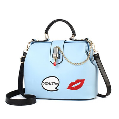 

The new springsummer 2019 women bag suture Boston bag PU Leather women handbag Fashion Messenger Bag Motorcycle Crossbody Bags