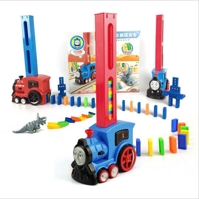

Childrens Puzzle Toys Automatic Licensing Dominoes Intelligent Building Block Electric Locomotive Thomas