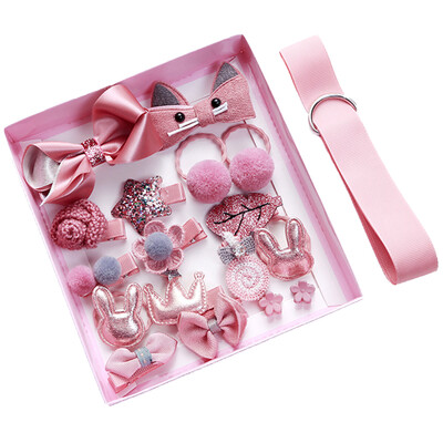 

Baby Girls Hair Tie Ribbon Bow Clips Barrettes Hair Accessory Set for Newborn Toddler Children Bowknot 18Pcs Gift Box Silver