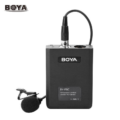 

BOYA BY-F8C Cardioid Lavalier Condenser Microphone Video Instrument Sound Recording Mic XLR Connector