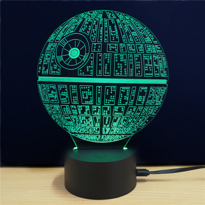 

Shining Creative 3D LED Lamp The Death Star Shape Table Lamp