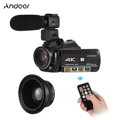 

Andoer AC3 4K UHD 24MP Digital Video Camera Camcorder DV Recorder 30X Zoom WiFi Connection IR Night Vision 31 Inch IPS LCD Touchs