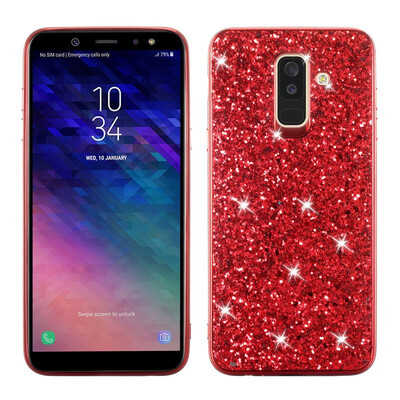 

MOONCASE Samsung Galaxy A6 2018 Glitter TPU-Red