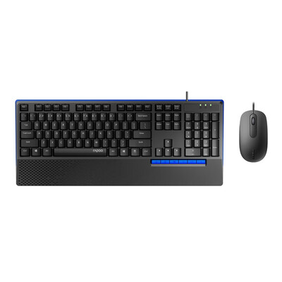 

Rapoo NX2000 wired mouse&keyboard set wired keyboard&mouse set wired mouse&keyboard set computer keyboard notebook keyboard black