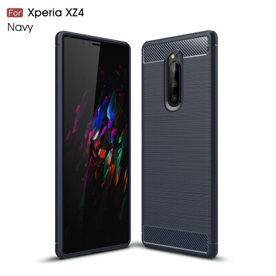 

Goowiiz Phone Case For Sony Xperia XZ4 Fashion Slim Carbon Fiber TPU Soft Silicone Prevent falling