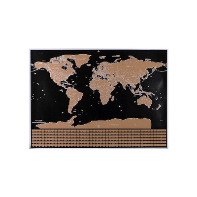 

Scratch Off Map Interactive Vacation Poster World Travel Maps Poster Erasable Copper Foil Wall Sticker Personalized Journal Log wi