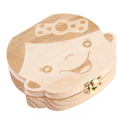 

Creative Wooden Baby Tooth Organizer Box for Deciduous Teeth Umbilical Cord Lanugo