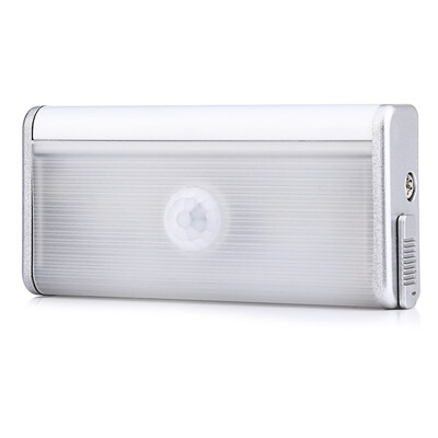 

82MM DC 5V 04W 4 LEDs PIR Infrared Motion Wireless LED Sensor Lighting Closet Cabinet Lamp