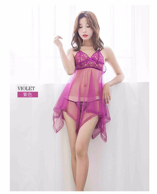 

Sexy Babydoll Lingerie Erotic Women Black Lace Plus Size Costume Sleepwear Dress Transparent Hollow-out Chemise Underwear