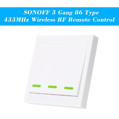 

eWeLink Push Button Wall Light Switch Remote Controller 2 Gang 86 Type ONOff Switch Panel 433MHz Wireless RF Remote Control Transm