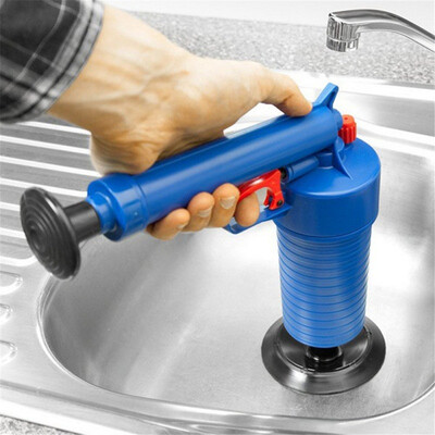 

High Pressure Air Drain Blaster Pump Plunger Sink Pipe Clog Remover Toilets Bathroom Kitchen Cleaner Kit