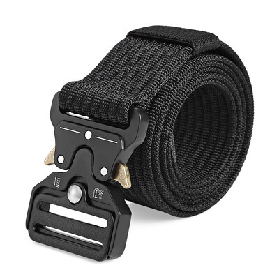 

Men Military Tactical Belt Webbing Waist Strap with Quick Release Buckle