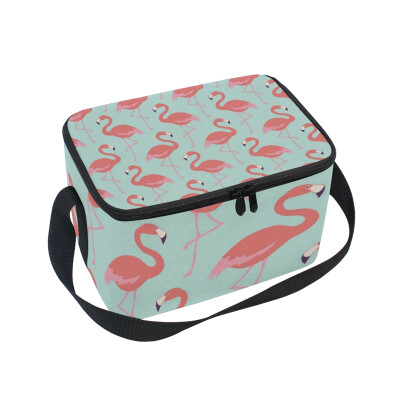 

ALAZA Insulated Lunch Box Fashion Swan Lunch Bag for Men Women Portable Tote Bag Cooler Bag