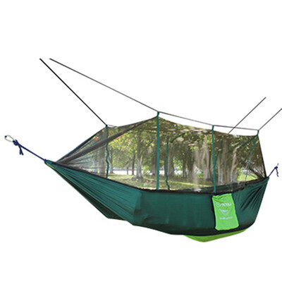 

Parachute Net Sleeping Hammock 2 Person Anti-mosquito Sleeping Bed Garden Outdoor Camping Hunting Yard Swing