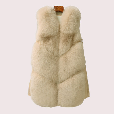 

real fox fur vest women