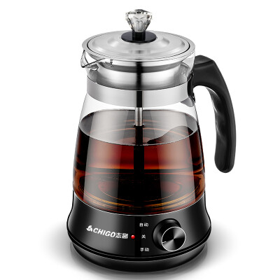 

Chigo Glass Electric Steam Tea Maker Kettle with Stainless Steel Basket 1L 220V