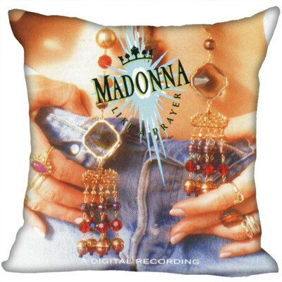 

Madonna Pillow Cover Bedroom Home Office Decorative Pillowcase Square Zipper Pillow Cases Satin Fabric No Fade 35x35CM 35x35CM
