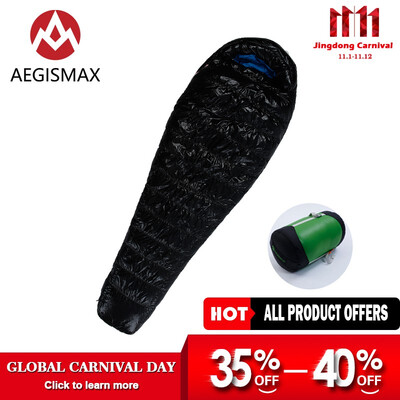 

AEGISMAX D Series White Duck Down Mummy Camping Sleeping Bag Cold Winter Ultralight Baffle Design Camping Splicing