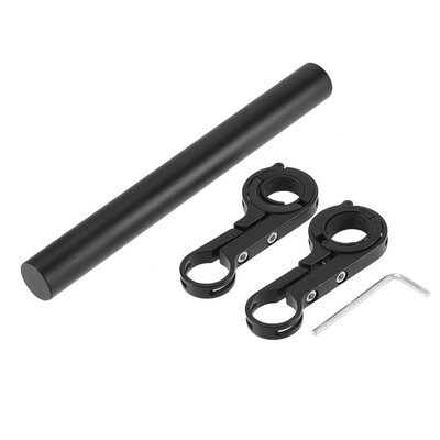 

318mm 254mm Bicycle Bike Double Handlebar Extension Mount Aluminum Alloy Extender Mount Bracket Holder for Bicycle Light Flashli