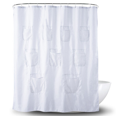 

Htovila 72 72 inches White Polyester Waterproof Shower Curtain Anti-Corrosion Anti-Bacterial Privacy Protection
