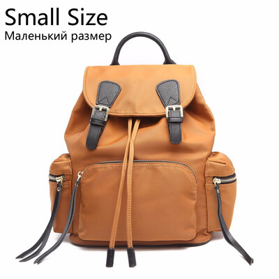 

Vintage Waterproof Nylon Backpack Women Black School Bag for Teenagers Girls Drawstring Ladies Bagpack Youth Backpacks Female