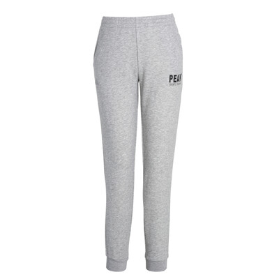 

PEAK womens trousers autumn&winter new knit plus velvet fashion feet pants sports training pants DF383072 light gray M code