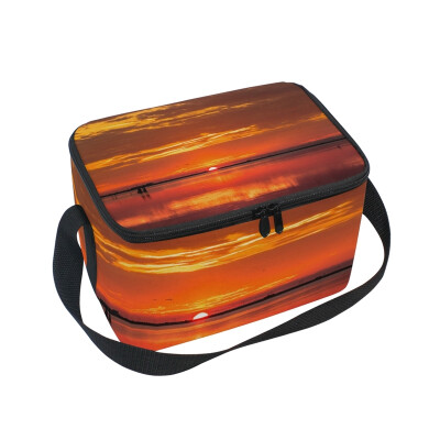 

ALAZA Lunch Box Sky Sun Sunrise Insulated Lunch Bag Large Cooler Tote Bagfor Men Women