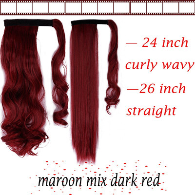 

17-23 Inch 3 Types Clip In Hair Extensions Pony Tail Wrap Around Ponytail