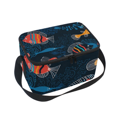 

ALAZA Lunch Box Insulated Undersea World Lunch Bag Large Cooler Tote Bagfor Men Women