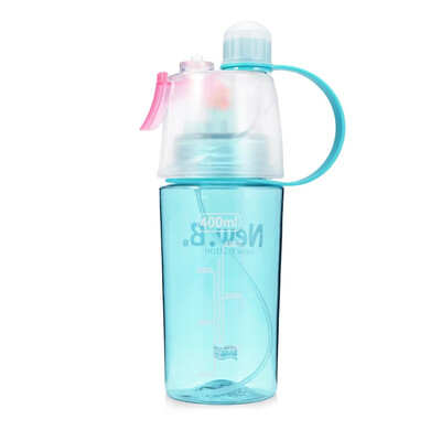 

400ml Cooling Water Bottle Health Portable Lemon Juice Fruit Drinking Bottle Plastic mist Spray Cup Kettle Outdoor Sport Running