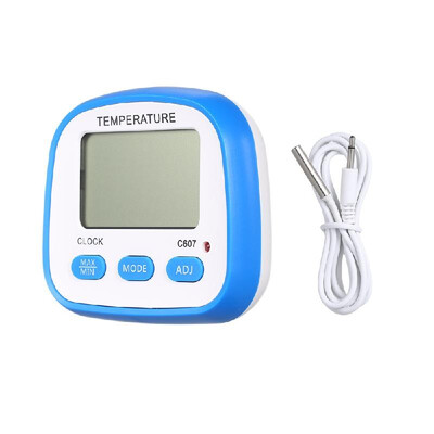 

LCD Digital Thermometer ℃℉ Switchable Alarm Clock Temperature Meter Tester