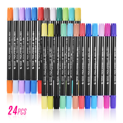 

80 Colors Set Marker Marking Pen Twin Tip Brush Sketch Pens Water Based Ink for Graphic Manga Drawing Designing