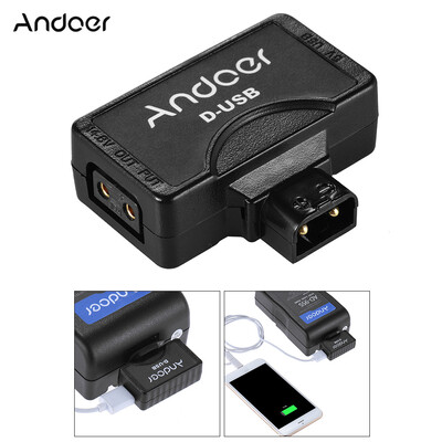 

Andoer D-Tap to 5V USB Adapter Connector for V-Mount Camcorder Camera Battery for BMCC Smartphone Monitor