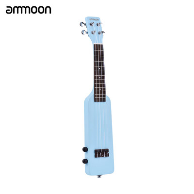 

ammoon Creative Bottle Shape 21" Solid Wood Okoume Electric Ukulele Ukelele Uke Kit with Tuner Carrying Bag 35mm Audio Cable 4pcs