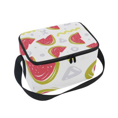 

ALAZA Watermelon Fashion Print Lunch Box Insulated Lunch Bag Large Cooler Tote Bagfor Kids Men Women