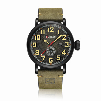 

Curren Leather Band Watches Fashion Business Men High Quality Quartz Wrist Casual Sports Watches