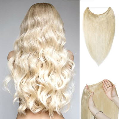 

16"18"20"22" One Piece Straight Remy Human Hair Miracle Secret Invisible Wire Hair Extensions No Clip No Glue 1pcs