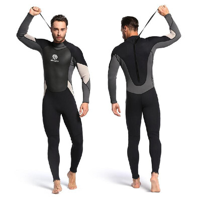 

Mens 3mm Back Zip Full Body Wetsuit Swimming Surfing Diving Snorkeling Suit