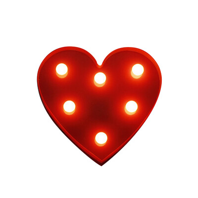 

BRELONG 3D Warm White Kids Room Night Light Christmas Wedding Decorative 45V - Heart No Battery