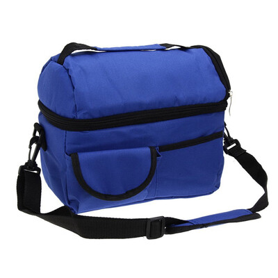 

Large Capacity Insulated Square Lunch Bag Cooler Tote Carry Bags Travel Bento Box with Adjustable Shoulder Strap Red