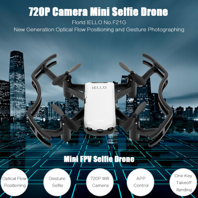 

Florld IELLO F21G 720P Wifi FPV Interactive Gesture Photo Altitude Hold RC Quadcopter Optical Flow Positioning APP Control Drone