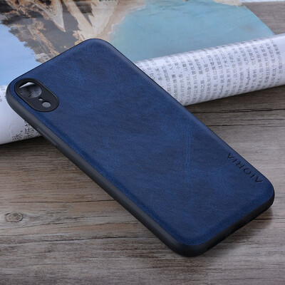 

Case for iPhone XR Luxury funda Vintage leather Skin cover hoesje for iphone xr phone case coque capa fashion