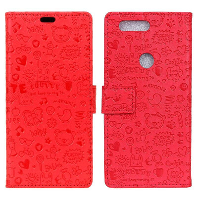 

MOONCASE Oppo A3sA5 Little Witch Leather Case - Red