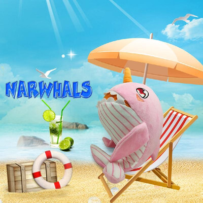 

Narwhals Stuffed Plush Toy Family Party Dolls Birthday New Year Gift for Kids