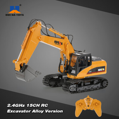 

Original HUI NA TOYS 24GHz 15CH Engineering Electric Excavator Construction Truck RC Car Alloy Version