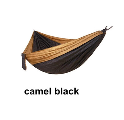 

Double hammock outdoor camping supplies bed 210T parachute cloth hammock khaki