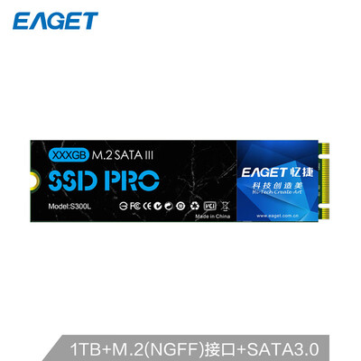 

EAGET 1TB Solid State Drive M2 NGFF Interface Mini Compact&Silent Shockproof S300L Series 2280 Large Capacity Three Years Renew